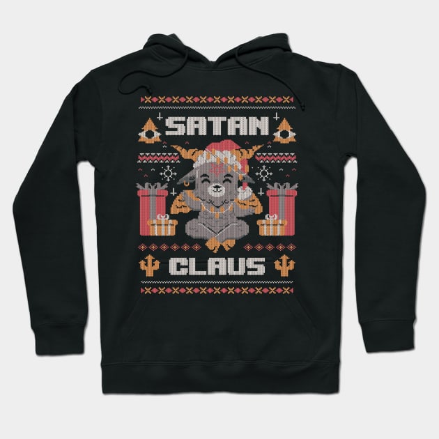 Satan Claus  - Funny Baphomet Ugly Christmas Gift Hoodie by eduely